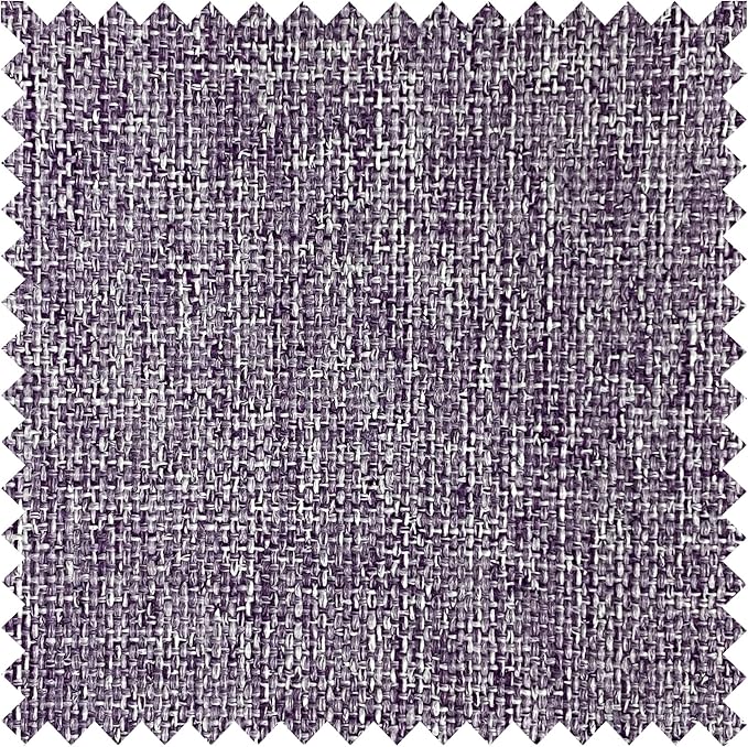 Macochico Pinch Pleated 100% Blackout Curtains Violet Linen Curtains for Bedroom Living Room Farmhouse Thermal Insulated Window Panels Pleated Curtains with Hooks and Tieback 52”Wx72”L 1 Panel