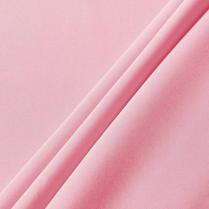sancua Rectangle Tablecloth - 54 x 54 Inch - Stain and Wrinkle Resistant Washable Polyester Table Cloth, Decorative Fabric Table Cover for Dining Tables, Buffet Parties and Camping, Pink