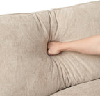 JACH Sectional Couches for Living Room, Cloud Sectional Couch with Deep Seat, Down Filled Modular Sofa, Covers Removeable & Washable, Love Seat Sofas Furniture for Living Room, Khaki