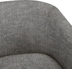 CHITA Swivel Accent Chair, FSC Certified Upholstered Fabric Barrel Chair for Living Room, Fully Assembled, Pebble Grey