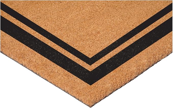 Calloway Mills 152961830P Black Border 18" x 30" Monogram Doormat, (Letter P)