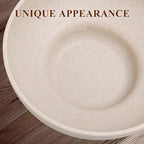 Large Decorative Bowl, Modern Handicraft Resin Bowls for Home Decor, Decorative Fruit Bowl for Kitchen Counter, Stylish Key Bowl for Entry Table, Artificial Stone Resin Beige
