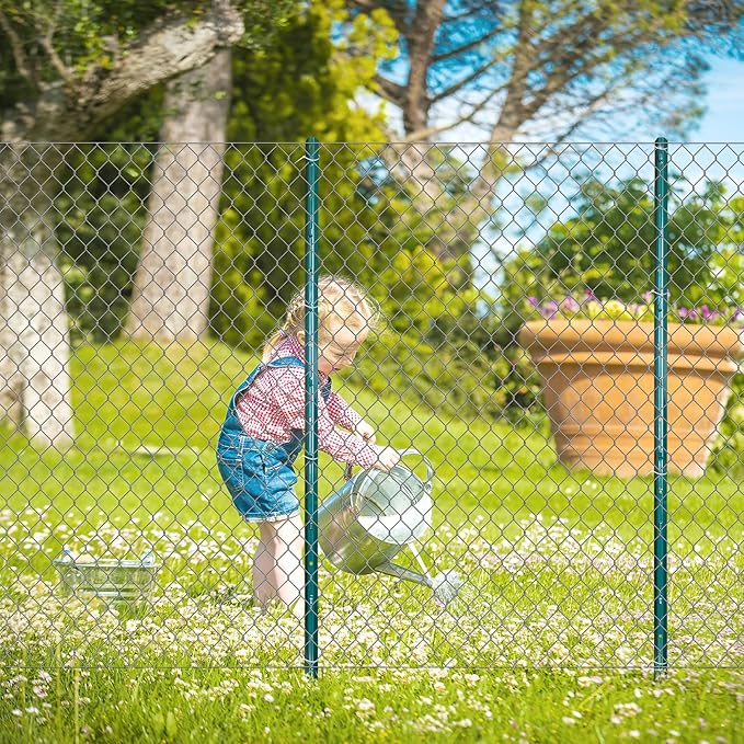 ARIFARO Sturdy Duty Metal Fence Posts 6 Feet,Pack of 10, 3-4-5-6-7 Feet No Digging Garden U Post for Wire Fencing Steel Poles for Yard, Outdoor