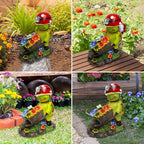 SunGlee Solar Light Turtle Outdoor Garden, Turtle Solar Light for Outdoors Yard Patio Decor 4 LED Sun Powered Outsides Turtles Decor Light Up Garden Statue Gardening Gift for Women Mother Decoration