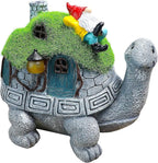 SunGlee Solar Turtles for Outdoors Turtle Solar Light Garden Statue, Cute Tortoise Garden Outdoor Turtle Decor for Patio Lawn Yard Gifts for Mom Grandma Housewarming Birthday