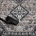 Keen Home Design 4x6 Rug - Machine Washable Area Rug with Non-Slip Backing, Ideal for Living Room, Dining Room, Bedroom - Vintage, Easy Clean, Durable, Low Pile Rug - (4' x 6')