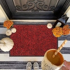 Mibao Front Door Mat, Dirt Trapper Welcome Mat for Outdoor Indoor, Non-Slip Waterproof Doormat, Durable Machine Washable Low Profile Entry Rug for Back Door Outside Patio Porch, 32" x 20", Red