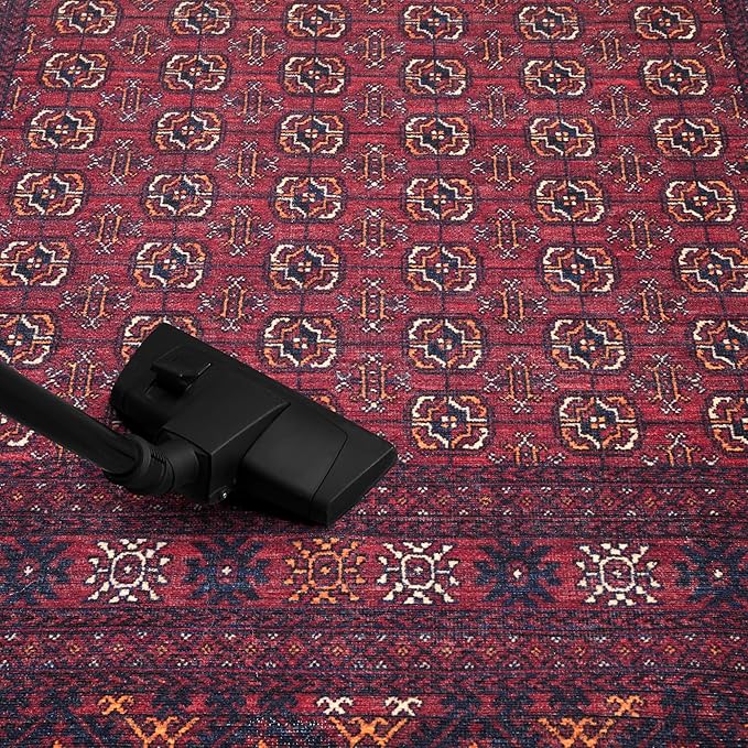 Keen Home Design 9x12 Rug - Machine Washable Area Rug with Non-Slip Backing, Ideal for Living Room, Dining Room, Bedroom - Vintage, Easy Clean, Durable, Low Pile Rug - (9' x 12')