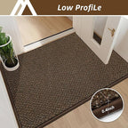COSY HOMEER-Door-Mat 32"x48" Non Slip Absorbent Entryway Rugs Dirt Trapper Doormats Washable Entrance Mats Low Pile Welcome Floor Mat for Front Back Door and Entry Mats,Brown