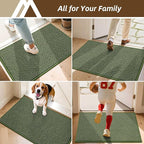 COSY HOMEER-Door-Mat 36"x60" Non Slip Absorbent Entryway Rugs Dirt Trapper Doormats Washable Entrance Mats Low Pile Welcome Floor Mat for Front Back Door and Entry Mats,Green