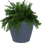 Sunnydaze 24-Inch Anjelica Large Plastic Pot for Plants - Outdoor Polyresin Round Planter with Drillable Drainage Holes - Slate