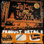Umigy 6 Pcs Halloween Placemats 12"x18" Gothic Bat Placemats Kitchen Decoration Washable Witch Place Mats Rectangle Skull Table Mats for Halloween Dining Table Accessories(Black Orange Style)