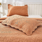 MarCielo 3-Piece 100% Cotton Oversized Bedspread Lightweight Quilt Coverlet Embroidery Farmhouse Bedding Set T0 (Royal Orange, Oversized King (118"x106"))