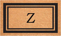 Calloway Mills 152961830Z Black Border 18" x 30" Monogram Doormat, (Letter Z)