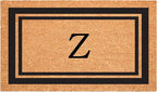 Calloway Mills 152962448 Black Border 24" x 48" Monogram Doormat (Letter Z)
