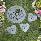 Let's Make Memories Personalized Garden Stone - Resin - Custom Garden Décor - Heart Stepping Stone - for Dad - for Father's Day