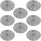 8 Pcs Spider Web Placemats - 15" Heat Insulation Table Mats - Hollow Out Spiderweb Coasters for Dining Table Halloween Decoration (Black)