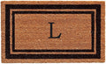 Calloway Mills 152963672L Black Border 36" x 72" Monogram Doormat Letter (L)