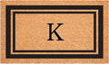 Calloway Mills 152962448 Black Border 24" x 48" Monogram Doormat (Letter K)