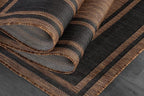 Beverly Rug Outdoor Rug 6x9 Modern Bordered Area Rugs for Indoor and Outdoor Patio Deck Porch Garden Waterproof Weather Sun Resistant Washable Outside Carpet (6 x 9 Gold)