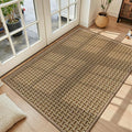 LEKEEPGO Door Mat Indoor Entrance 36"x59", Absorbent Indoor Door Mat Large, Non Slip Rubber Backing Inside Door Mats, Washable Floor Mat, Low-Profile Doormat for Front Door, Entryway, Entrance, Brown