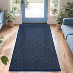 COSY HOMEER-Door-Mat 36"x60" Non Slip Absorbent Entryway Rugs Dirt Trapper Doormats Washable Entrance Mats Low Pile Welcome Floor Mat for Front Back Door and Entry Mats,Navy Blue