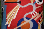 Kandinsky Modern Couch Pillow Cover Red Flow | Abstract, Contemporary, Outdoor Pillows | Mid Century Chair Cushions | Handmade Wool Size 18x18