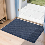 COSY HOMEER-Door-Mat 20" x 32" Non Slip Absorbent Entryway Rugs Dirt Trapper Doormats Washable Entrance Mats Low Pile Welcome Floor Mat for Front Back Door and Entry Mats,Navy Blue