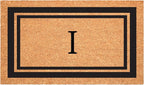 Calloway Mills 152962448 Black Border 24" x 48" Monogram Doormat (Letter I)