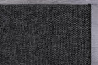 CAMILSON Easy Jute Rug 4x6, Indoor Outdoor Dark Gray Black Farmhouse Area Rugs for Living Room Patio and Kitchen Rug, Solid Boho Woven Design, Easy-Cleaning, Washable Outside Carpet Alfombras (4 x 6)
