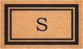 Calloway Mills 152962436S Black Border 24" x 36" Monogram Doormat, (Letter S)