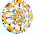 The Gears Clock Wall Clock Italy Collection with Moving Gears (Vietri, 36 inch Round)