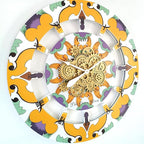 The Gears Clock Wall Clock Italy Collection with Moving Gears (Vietri, 36 inch Round)