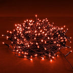 DAZZLE BRIGHT Halloween 300 LED String Lights, 100FT Connectable String Lights with 8 Lighting Modes, Halloween Decorations for Party Carnival Supplies, Indoor Outdoor Yard Garden Decor (Orange)