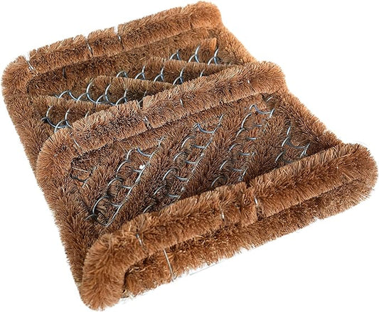 NINAMAR Natural Coir Boot Scraper Door Mat - 13 x 12 inch - 2 Pack