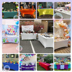 ABCCANOPY 6 FT Yellow Spandex Table Cover Stretch Fitted Wrinkle Resistant Tablecloth Reuse for Rectangular Folding Table Patry Event Wedding Banquet