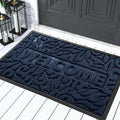 Yimobra Welcome Mat Outdoor, 36x24 Waterproof Door Mat Outside Entrance, All-Weather Non Slip Front Door Mat, Low-Profile Entryway Mat Indoor, Porch and Patio, Blue