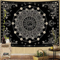 Lunerfex Sun and Moon Mandala Tapestry Boho Tapestry for Bedroom Black and White Tapestries Wall Hanging Living Room Wall Art and Home Decor 60x80
