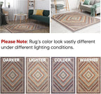 Keen Home Design 4x6 Rug - Machine Washable Area Rug with Non-Slip Backing, Ideal for Living Room, Dining Room, Bedroom - Vintage, Easy Clean, Durable, Low Pile Rug - (4' x 6')