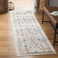 Keen Home Design 2x7 Rug - Machine Washable Runner Rug with Non-Slip Backing, Ideal for Hallway, Entryway, Kitchen, Laundry Room - Vintage, Easy Clean, Durable, Low Pile Rug - (2'6" x 7')