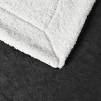 Amazon Basics Reversible Sherpa Throw Blanket, Black, 50"x60"