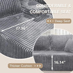 Hobestluk Modular Sectional Sofa Couches 108" L-Shape Couch 3 Seat Modular Sofa Memory Foam Sectional Couches for Living Room, Boneless Couch with Oversized Chaise (Light Grey, Right Facing)