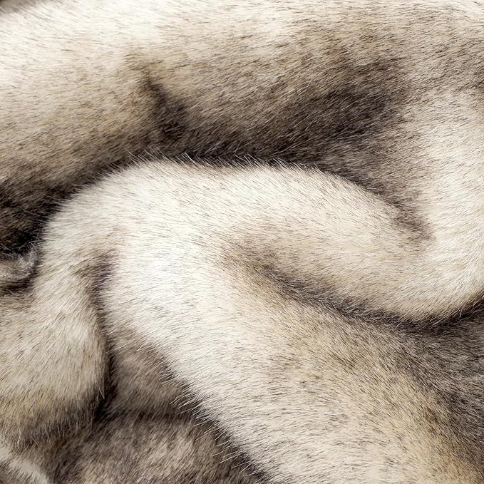 BATTILO HOME Luxury Fluffy Faux Fur Throw Blanket, Cozy Warm Fur Blanket for Couch Sofa, Plush Fuzzy Fur Throws with Long Pile & Brushed Tips, 60"x80"
