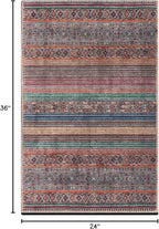 Keen Home Design 2x3 Rug - Machine Washable Entry Rug with Non-Slip Backing, Ideal for Enteryway, Kitchen, Bathroom, Laundry Room - Vintage, Easy Clean, Durable, Low Pile Rug - (2' x 3')
