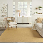 Nourison Positano Indoor-Outdoor Yellow 8' x 10' Area Rug, Easy Cleaning, Non Shedding, Bed Room, Living Room, Dining Room, Backyard, Deck, Patio (8x10)