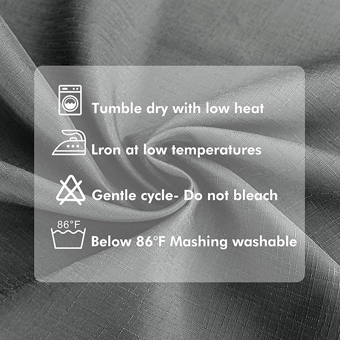 HolidayIdeas 4 Panels Linen Outdoor Curtains for Patio Waterproof Curtains 54" Wide x 84" Long-Indoor/Outdoor Light Grey Curtains Waterproof, Privacy for Pergola, Porch, Gazebo, Backyard, Sunroom