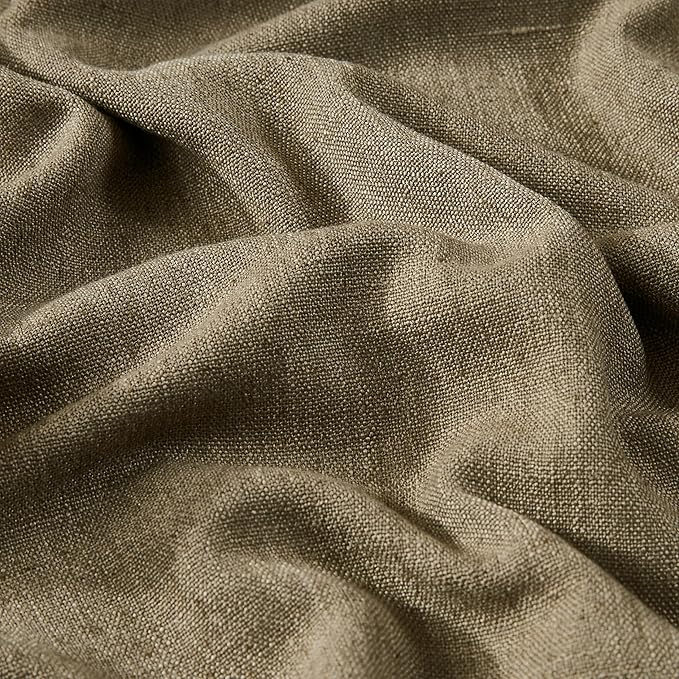 Vision Home Brown Pinch Pleated Full Blackout Curtains Linen Blended 60" Wide Thermal Insulated Window Panels 84 inch for Bedroom Living Room Darkening Pleat Drapes with Hooks Back Tab 60" Wx84 Lx1