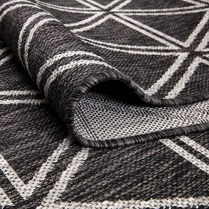 Keen Home Design Outdoor Rug - 8x10 Washable Indoor/Outdoor Rug for Patio, Balcony, Kitchen, Garden, Beach, Deck and Porch. Size: 7'9" x 10'2"