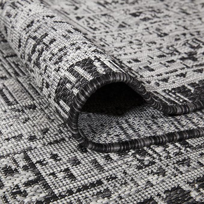 Keen Home Design Terrace Outdoor Area Rug - 5x8 Washable Indoor/Outdoor Rug for Patio, Kitchen, Balcony, Beach, Garden, Deck and Porch, Size: 5'3"x7'7"