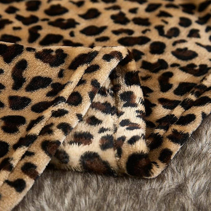 MERRYLIFE Leopard Throw Blanket Decorative Fleece Throw | Ultra-Plush Colorful Oversized | Couch Blanket Travel Lap | Queen Size(90" 90",Cheetah)